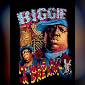 Biggie Smalls all a dream men’s XL black t shirt tee with flaws notorious BIG